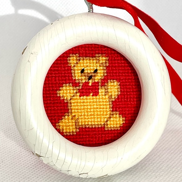 Vintage Needlepoint Christmas Ornaments 3 - Picture 6 of 7